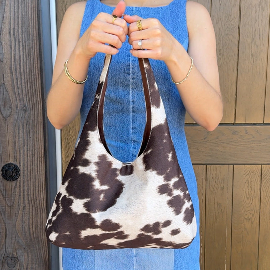 cow print bag hobo bag tutorial
