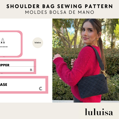 Shoulder Bag Sewing Patterns + 3D Flower Patterns