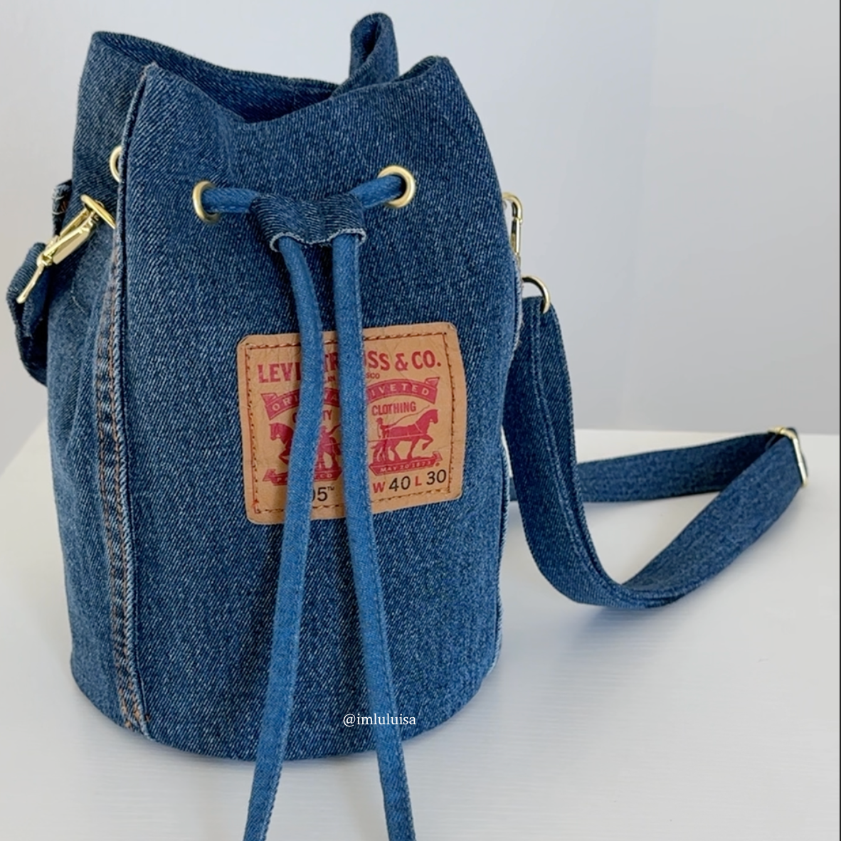 Bucket Bag Sewing Pattern luluisa Designerluisa moldes tutorial bolsa tipo bucket cubo upcycling patterns