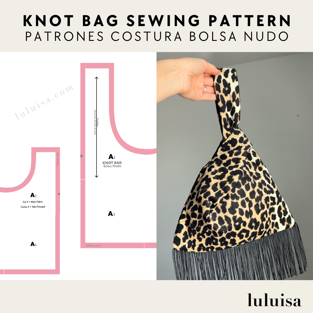 Japanese Knot Bag Sewing Pattern (Pattern only)