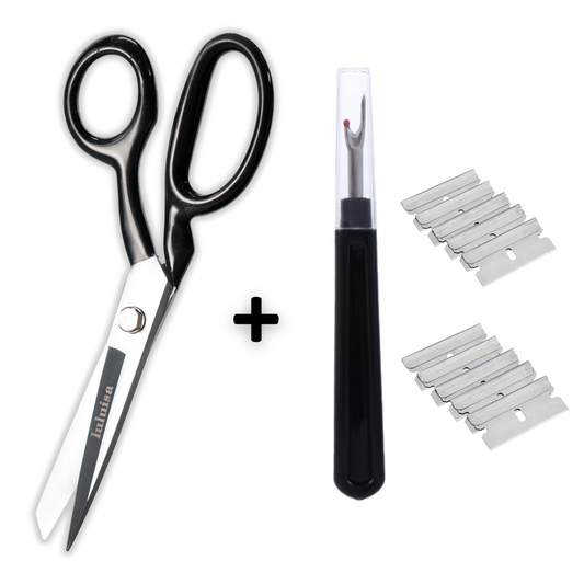 Premium Bundle – Fabric Scissors, Seam Ripper & 10 Precision Blades