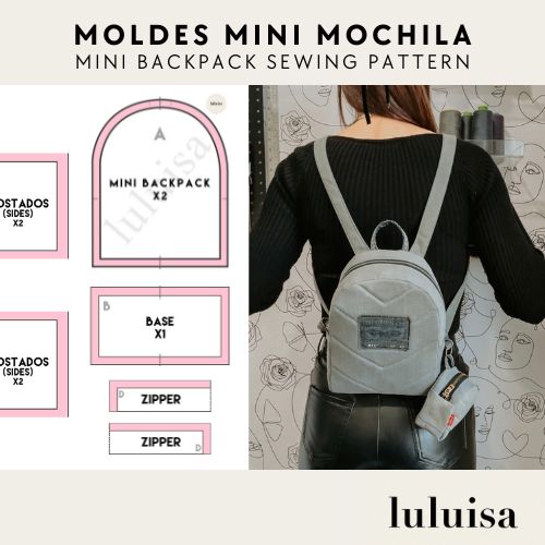 upcycle diy designer luisa backpack levis jeans sewing patterns moldes luisa luluisa costura patrones easy backpack diy, easy backpack sewing tutorial, mochila de jeans, tutorial mochila facil, mini mochila diy, mini backpack biy, mochila moldes, backpack sewing patterns