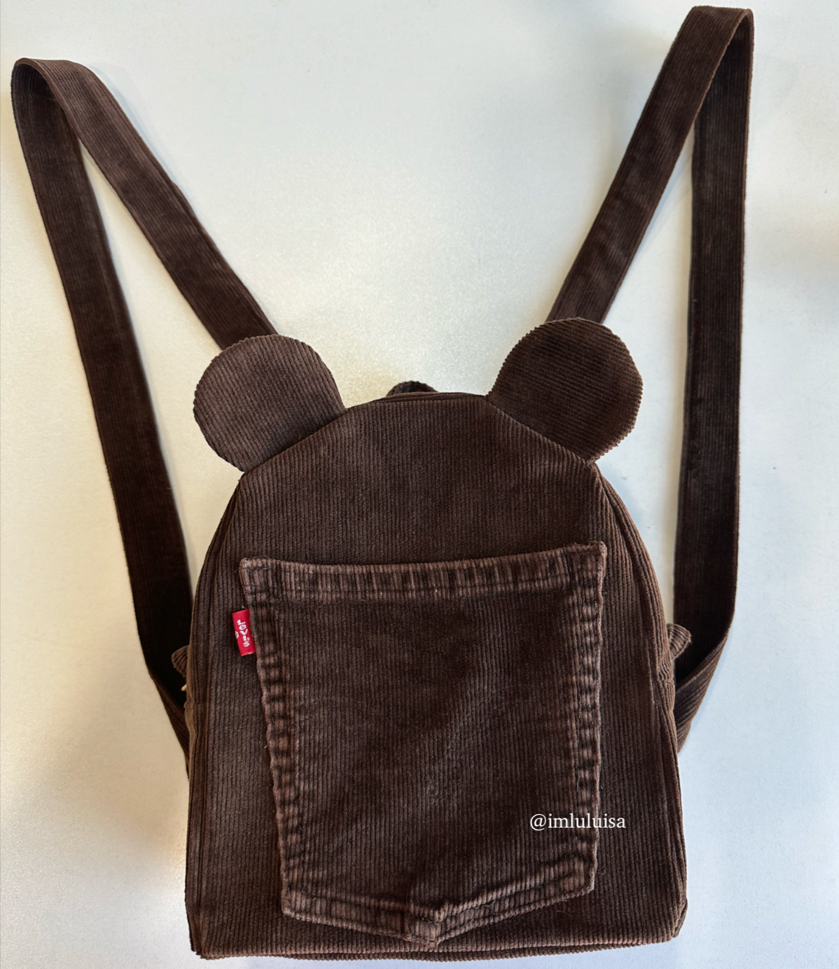 Mini Backpack Bear Ears_Mini Backpack_DIY_Sewing Patterns luluisa_patrones mini mochila osito, orejas de oso mochila como hacerla tutorial mini mochila