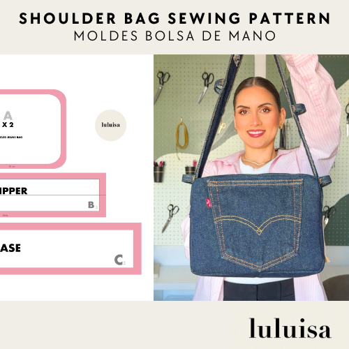Shoulder Bag Sewing Patterns + 3D Flower Patterns