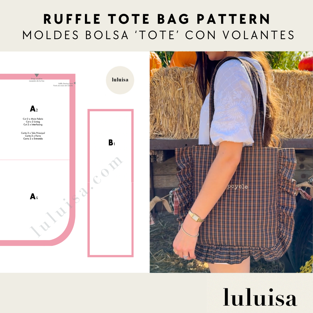 Ruffle Tote Bag Tutorial – Step-by-Step Sewing Guide with Measurements