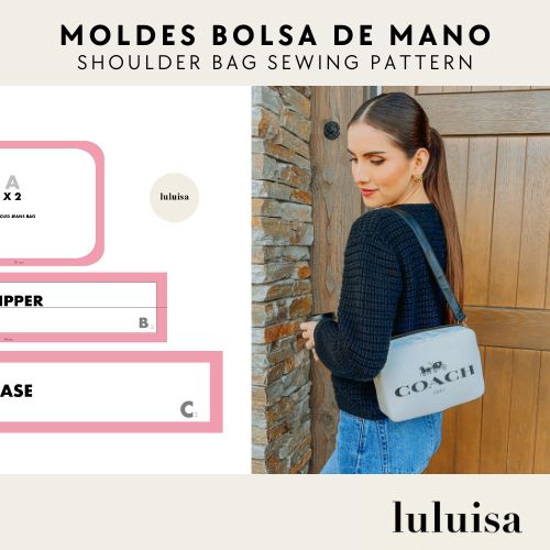 bolsa de mano luluisa moldes designerluisa sewing patterns moldes costura luisa upcycled bag shoulder bag dust bag upcycle jeans bolso de mano